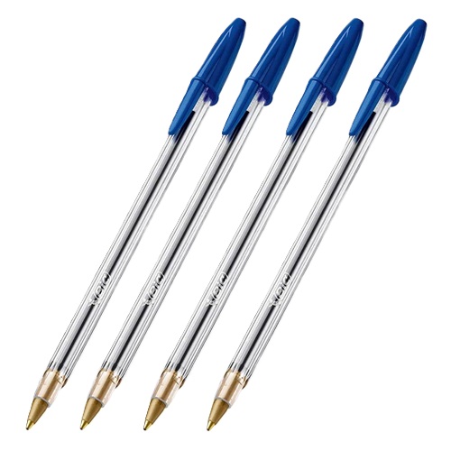 CANETA BIC AZUL 4 PEAS