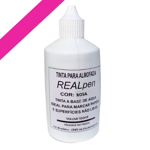 TINTA PARA ALMOFADA REALPEN 100ML ROSA