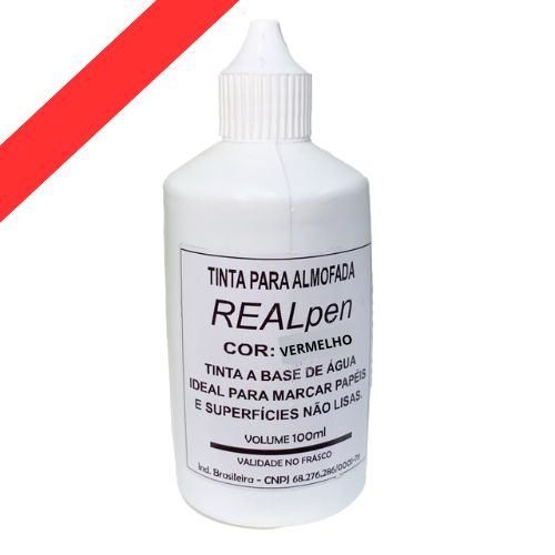 TINTA PARA ALMOFADA REALPEN 100ML VERMELHA