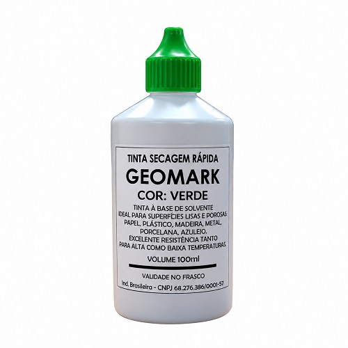 TINTA DE SECAGEM RÁPIDA GEOMARK 100ML VERDE TINTA DE SECAGEM RÁPIDA GEOMARK 100ML VERDE