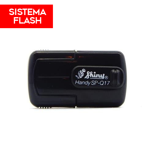 HANDY STAMP FLASH SPQ17 SHINY PRETO 17X17MM