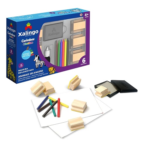 KIT CARIMBOS INFANTIS XALINGO ANIMAIS KIT CARIMBOS INFANTIS XALINGO ANIMAIS
